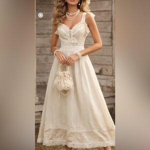 1970’s Gunne Sax Cream Lace Dress